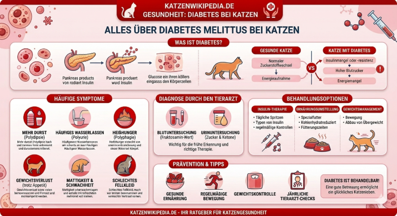 Diabetes bei Katzen Infografik